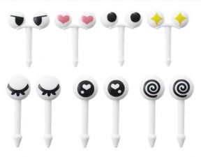 Pikery, ozdobne wykałaczki 10 sztuk - śmieszne OCZY
