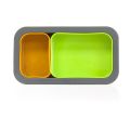 MONBENTO Silicase - popiel, zielony, pomarańczowy