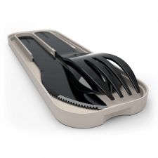 MONBENTO Pocket - sztućce biodegradowalne czarne