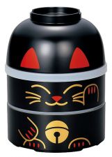 Bento Box Manekineko Kokeshi- czarny