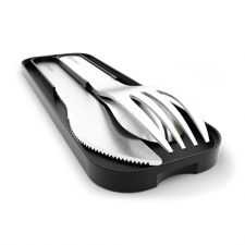 Sztućce stalowe MONBENTO Pocket S - czarny