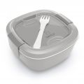 BENTGO  SALAD bento box, lunchbox z widelcem - popielaty