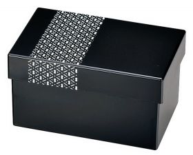 Japoński bento box Hisago Hakoben biało-czarny