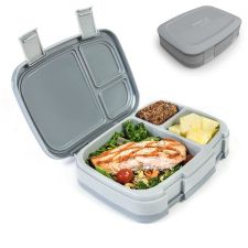 Szary lunchbox Bentgo Fresh z 3 szczelnymi przegródkami