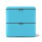 MONBENTO Square Collection Coton - dwupoziomowy, niebieski lunchbox