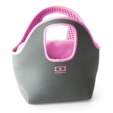 Dwustronna, termiczna torba MONBENTO POP szaro-różowa