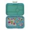 Duży, szczelny lunchbox z 4 przegródkami - Yumbox Tapas Antibes Blue Flamingo