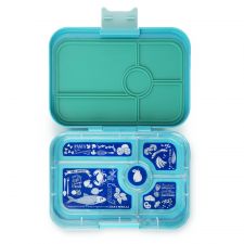 Duży, szczelny lunchbox z 5 przegródkami - Yumbox Tapas Antibes Blue