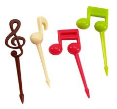 Ozdobne wykałaczki 16 szt - zestaw muzyczny zachęcający dziecko do jedzenia