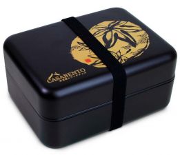 Dwupoziomowy, duży, szczelny, japoński bentobox o pojemności 1,2 litra - ręcznie malowany - motyw klonu Momiji