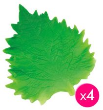 Silikonowe liście Shiso do oddzielania pożywienia w lunchboxie - 4 sztuki