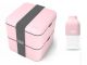Zestaw różowy: Lunchbox Monbento Square + bidon