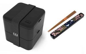 Zestaw: Lunchbox Monbento Square + japońskie pałeczki