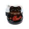 Japoński bento box z widelcem - czarny kot przynoszący szczęście - Maneki Neko