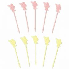 Ozdobne wykałaczki - pikery 10 szt - zestaw Sanrio My Melody zachęcający dziecko do jedzenia