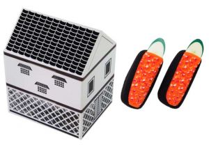 Zestaw Domek Sushi: Lunchbox w kształcie japońskiego domu + skarpetki sushi