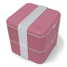 MONBENTO Square blush - bento lunch box 1,7 L (Made in France)